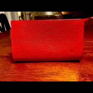 Red Louis Vuitton clutch/wallet
